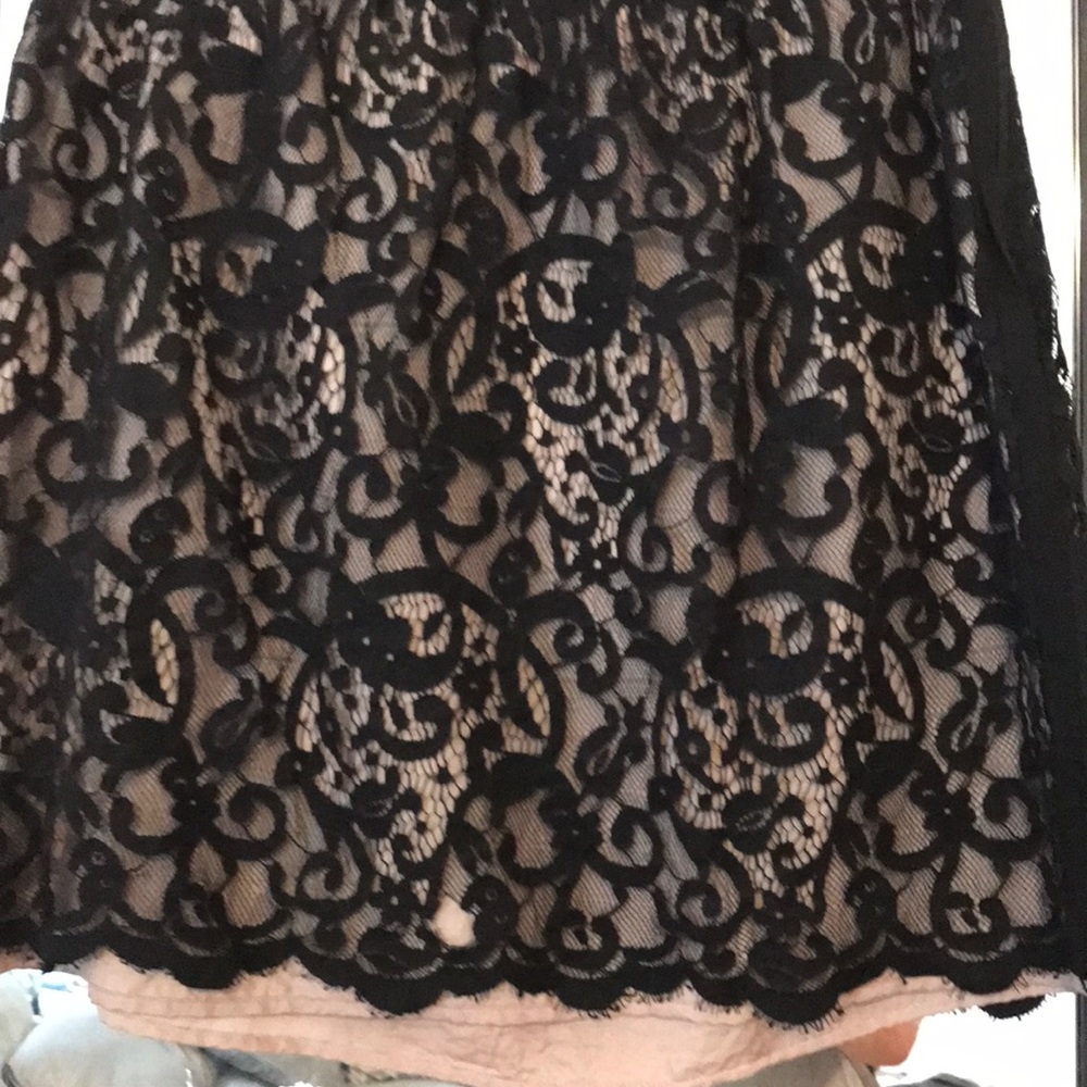 Lace black skirt with nude lining from Loft
